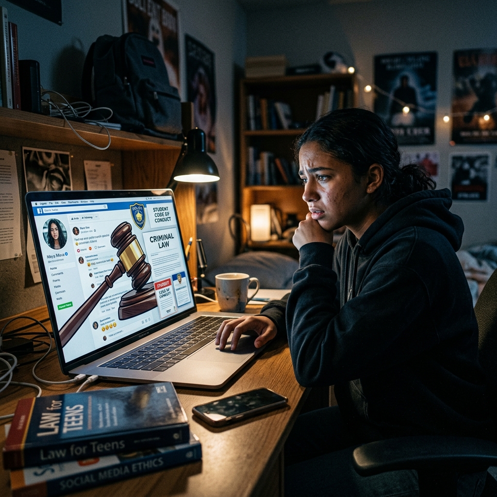 Exploring how North Carolina’s teacher cyberbullying law blurs the line between student free speech and criminal online harassment.