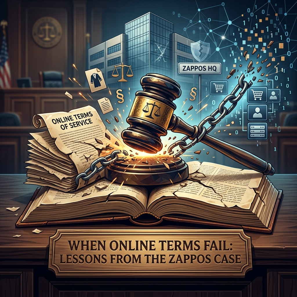 What the Zappos browsewrap ruling teaches every online business about enforceable user agreements and digital contracts.