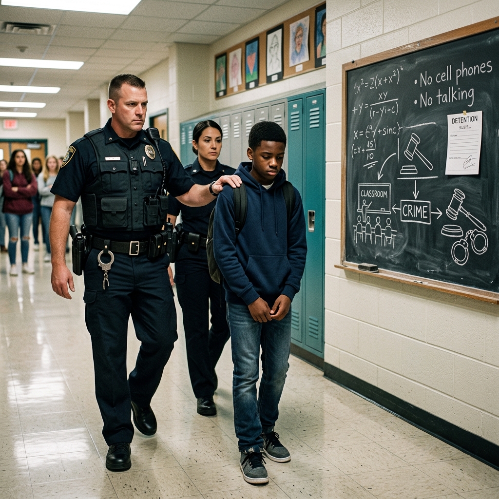 How a middle-schooler with a Sharpie ended up in handcuffs, and what it reveals about zero-tolerance discipline and criminalization in schools.