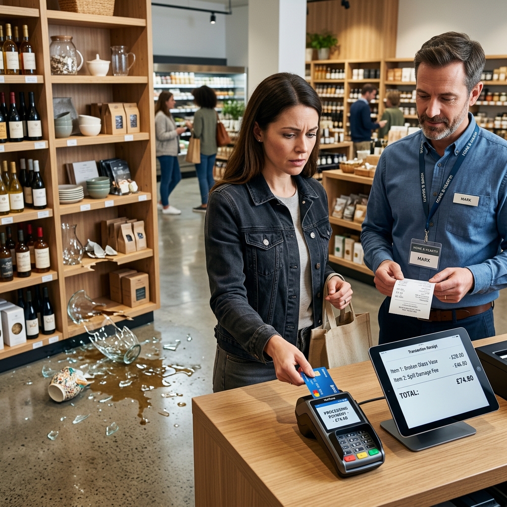 A practical guide to liability when merchandise is accidentally damaged in a store.