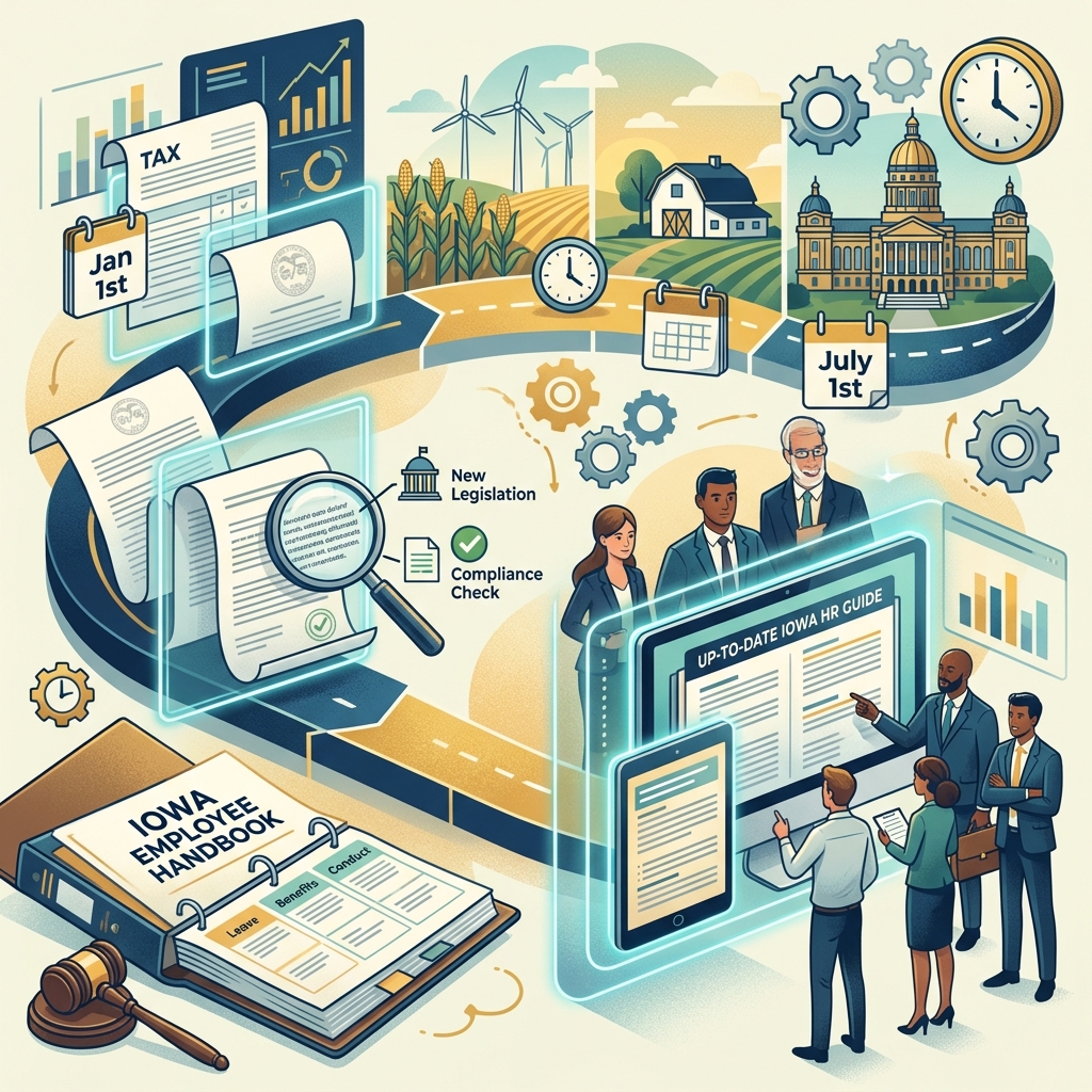A practical guide to keeping Iowa employee handbooks current, useful, and legally aligned.