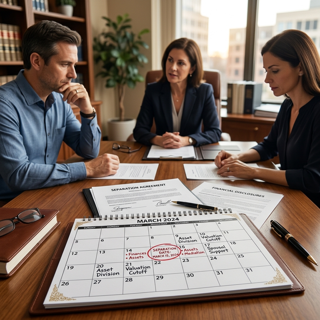 A clear separation date can shape property division, debt, support, and the financial outcome of divorce.
