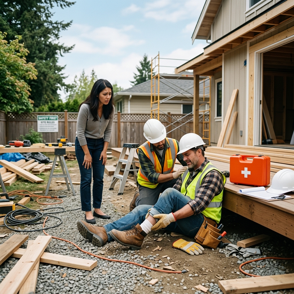 Understand your legal duties, potential liability, and insurance protections when a contractor or household worker is injured on your property.